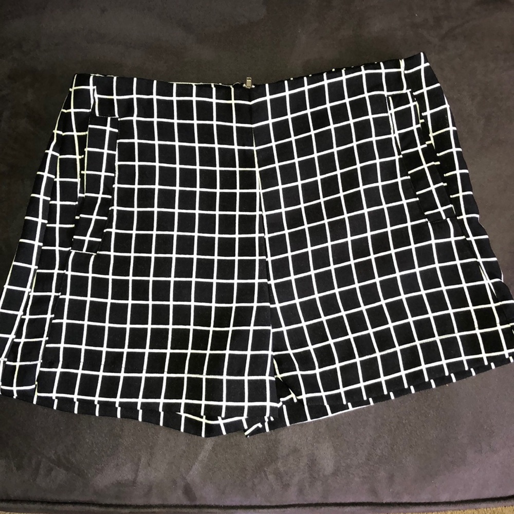 Black and white shorts
